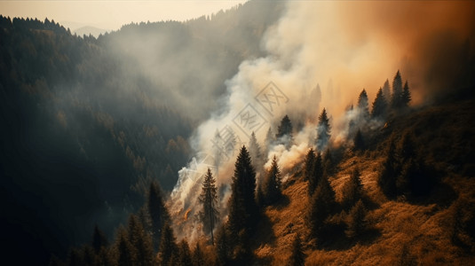 森林大火背景图片