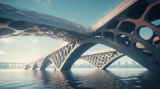 桥梁建筑设计图背景图片