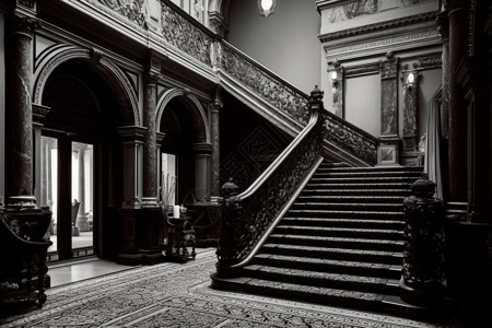古典博物馆楼梯图片