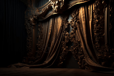 皇室贵族中世纪剧院帷幕设计图片