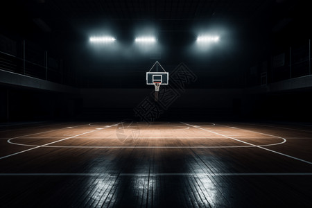 框简洁学校篮球场设计图片