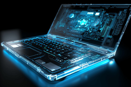 笔记本外壳3D科技派笔记本电脑渲染图设计图片