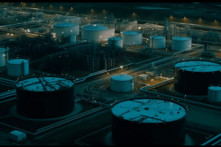 炼油厂鸟瞰图图片
