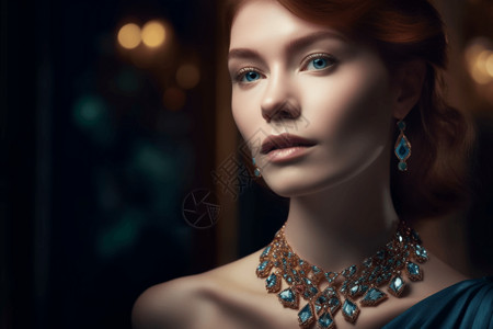 翡翠项链素材豪华珠宝广告设计图片
