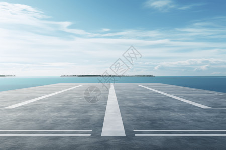 沿海地区机场跑道图设计图片