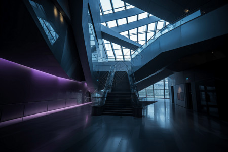 现代化楼梯建筑背景图片
