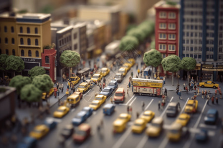 繁华城市拥挤交通图片