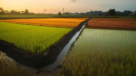 农业水稻管理背景图片