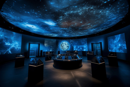 天文博物馆天门台的投影系统背景