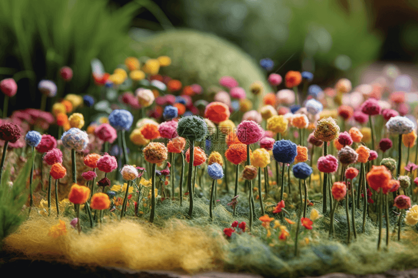 羊毛毡花园图片