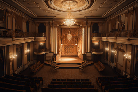 欧式剧院设计背景图片