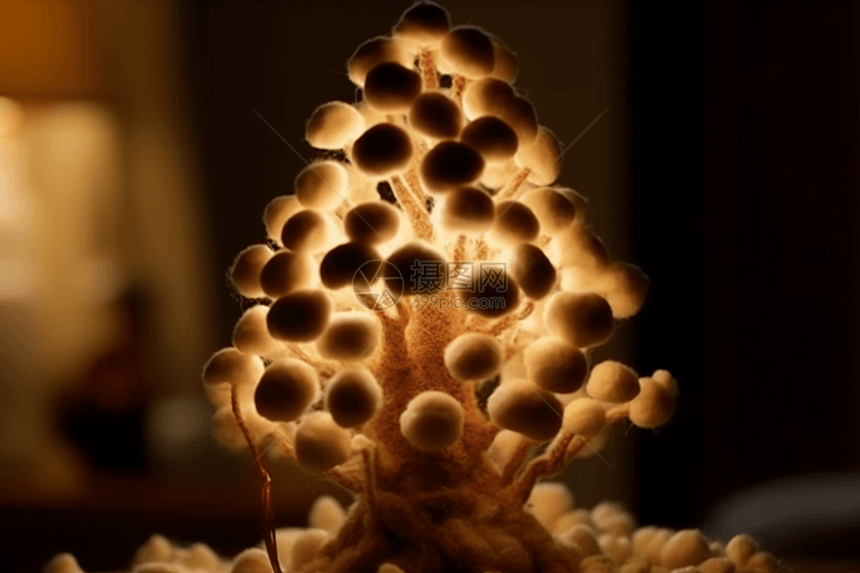 蘑菇毡毛树图片