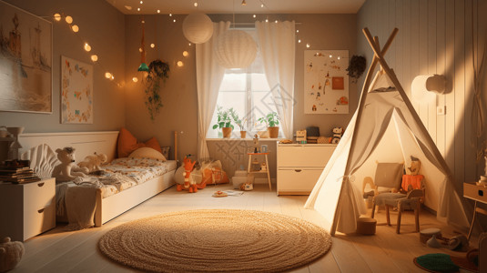 休息床温暖的房设计图片