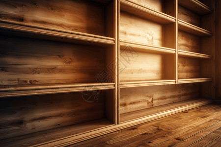 木质书架格子背景图片