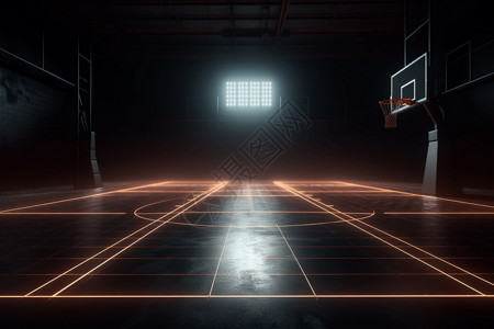 设计优雅的篮球场图片
