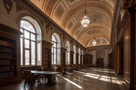 食堂高清素材图书馆的天花板背景