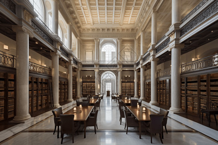 食堂高清素材图书馆的阅读区域背景