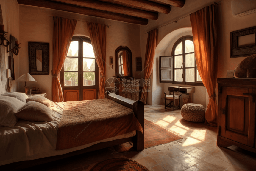地中海酒店卧室图片