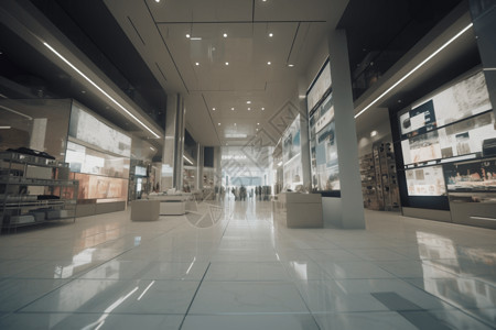 商场内部3D大厅设计图片