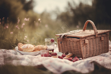 野餐的美食图片