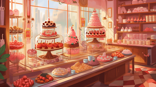 美味蛋糕店甜品蛋糕屋高清图片