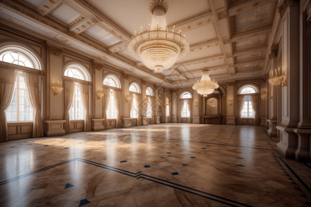 优雅的宫殿大理石豪宅舞厅设计设计图片