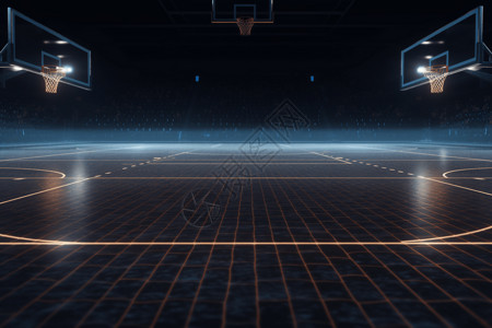 未来科技的篮球馆3D图图片