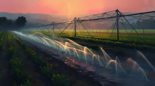 智能灌溉的插画图片