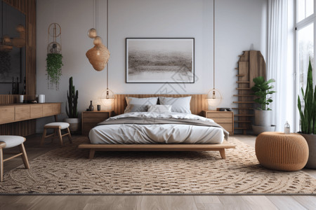 现代卧室装修设计背景图片