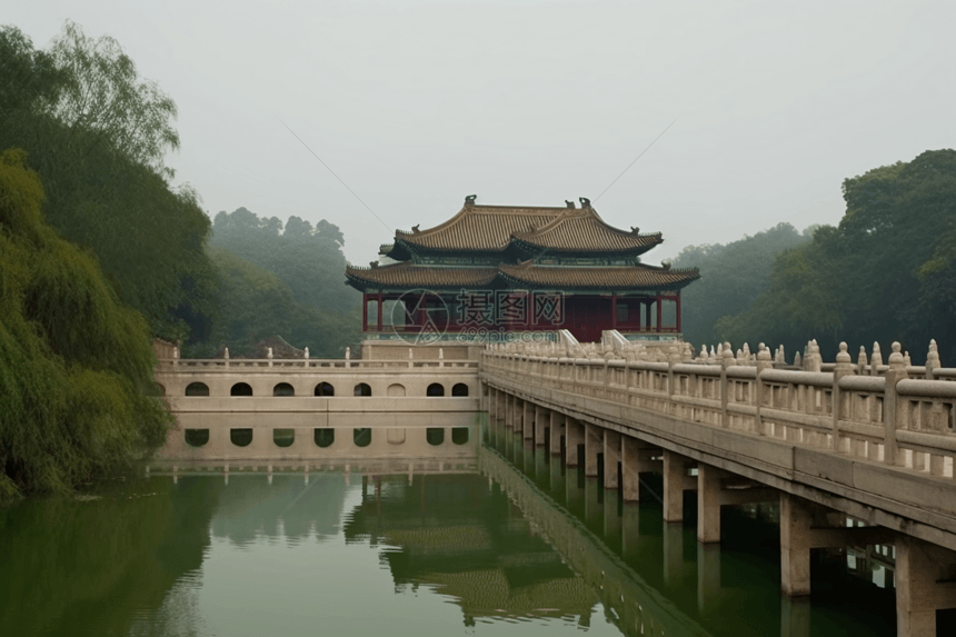 中式风格建筑风景图片