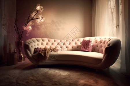 优雅现代简约风格优雅风格的沙发背景