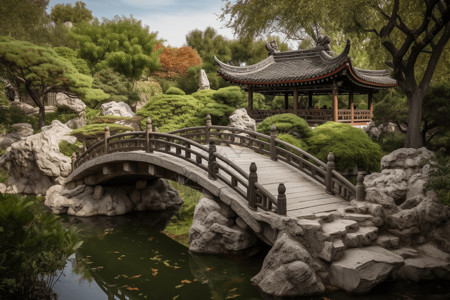 中式园林建筑高清图片
