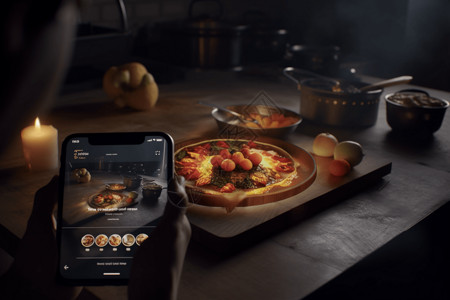 AR烹饪体验虚拟厨房背景图片