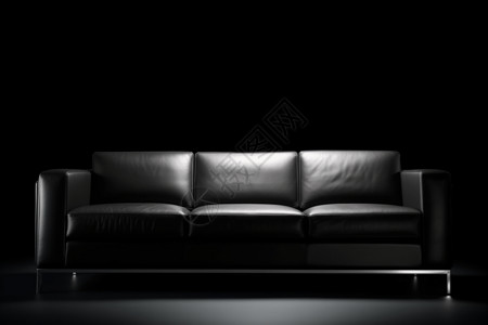 黑色的皮质沙发背景图片