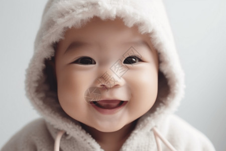 微笑的婴儿宝宝艺术照高清图片