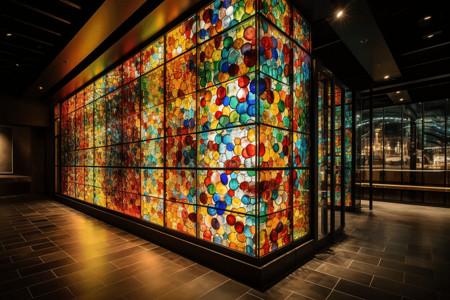 彩色玻璃艺术建筑图片