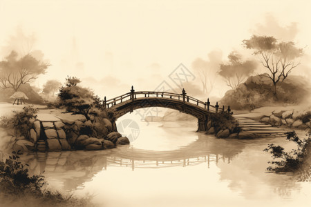 古典中式水墨画背景图片