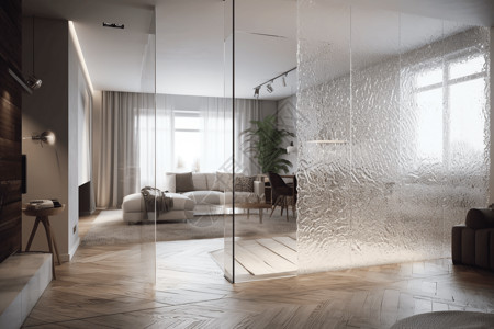 纹理玻璃装饰现代家居设计背景图片