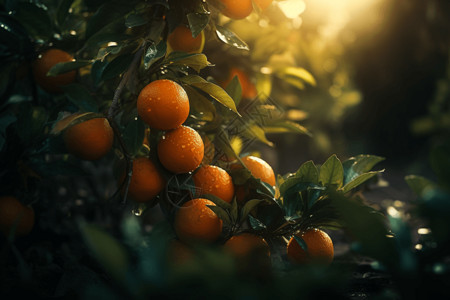 橘子树图片背景图片