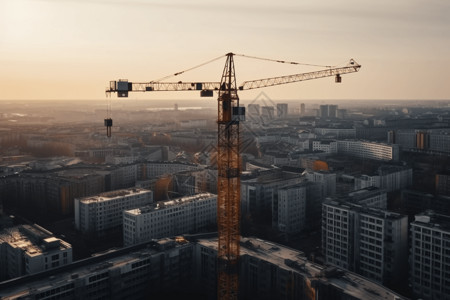 大型建筑起重器背景图片