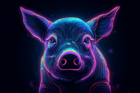 创意设计的猪背景图片