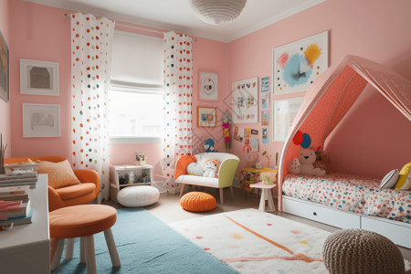 色彩鲜艳的儿童房图片
