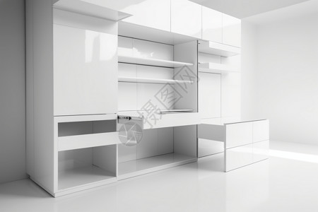 家具素材平面白色抽屉橱柜设计图片