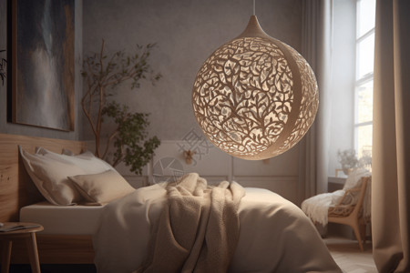 3D家具模型自然灵感的吊灯背景