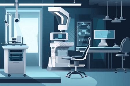 医疗技术小场景医学的创新设备和技术平面插图插画