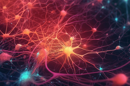 神经纤维抽象神经元背景设计图片