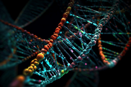 遗传信息彩色抽象螺旋结构设计图片