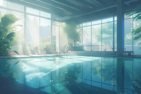 明亮的游泳池背景图片