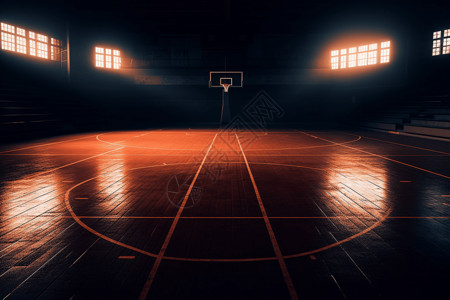 篮球场上的篮球框宽阔的篮球背景
