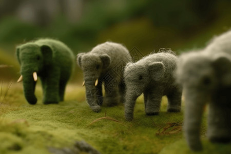 羊毛大象玩具图片